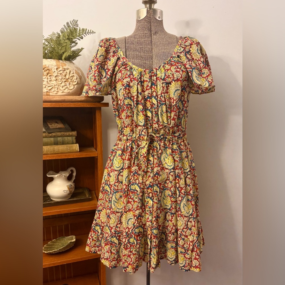 NWT Emerson Fry SMALL Short Ruffle Dress Franny Day Angel Sleeve Cotton RARE